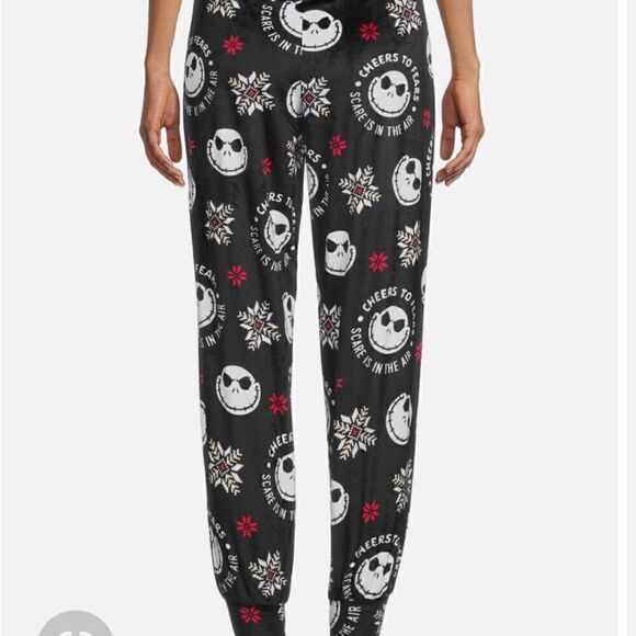 Plus size 2xl xxl nightmare before christmas xmas velour sleep joggers pj pajama - Picture 4 of 5